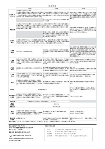 商品概要（カシワバラ・アシスト・フラット35）